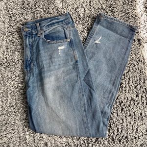 BLUE AMERICAN EAGLE MOM JEANS